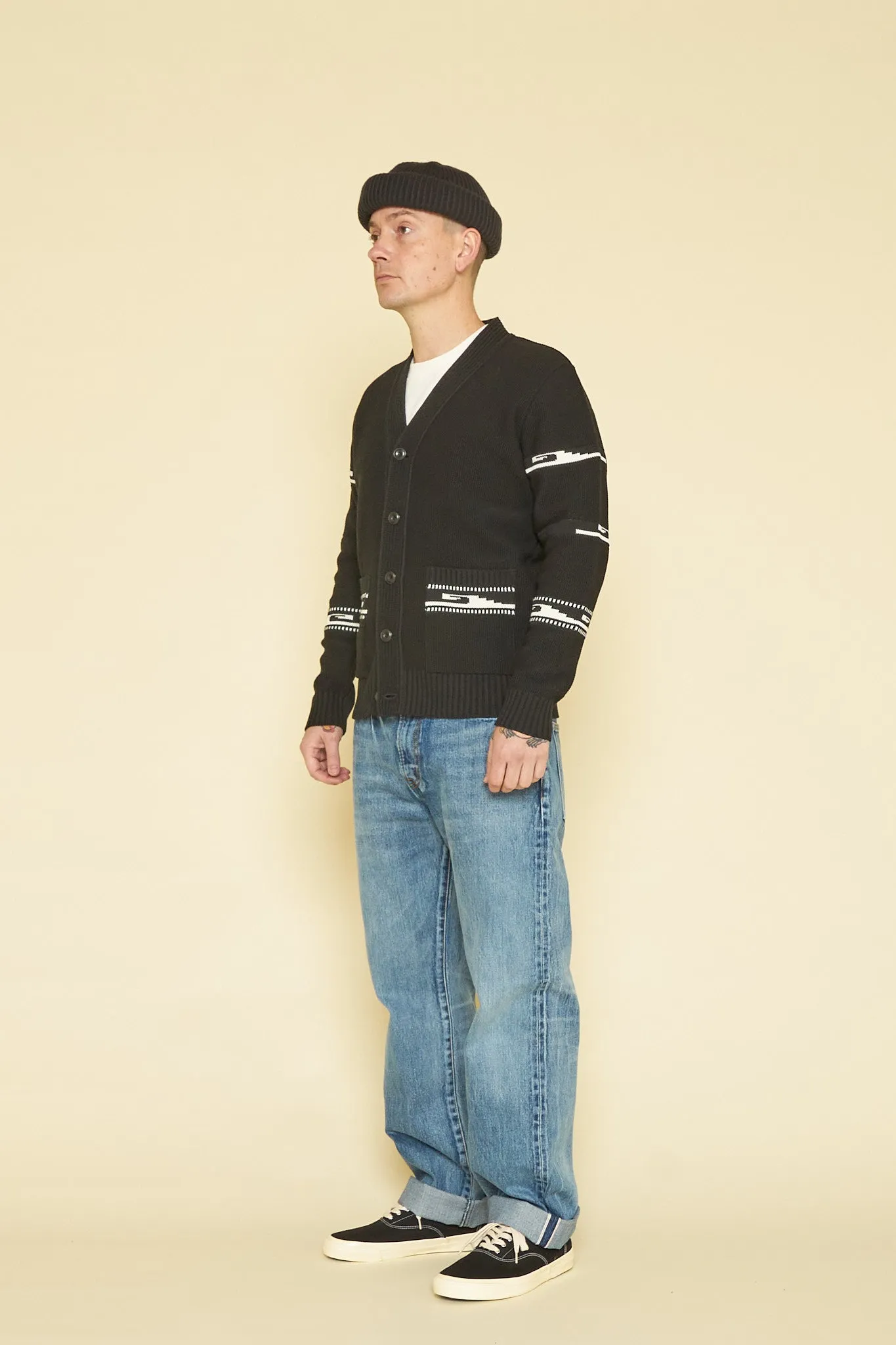 Rats Native Kanoko Cardigan - Black