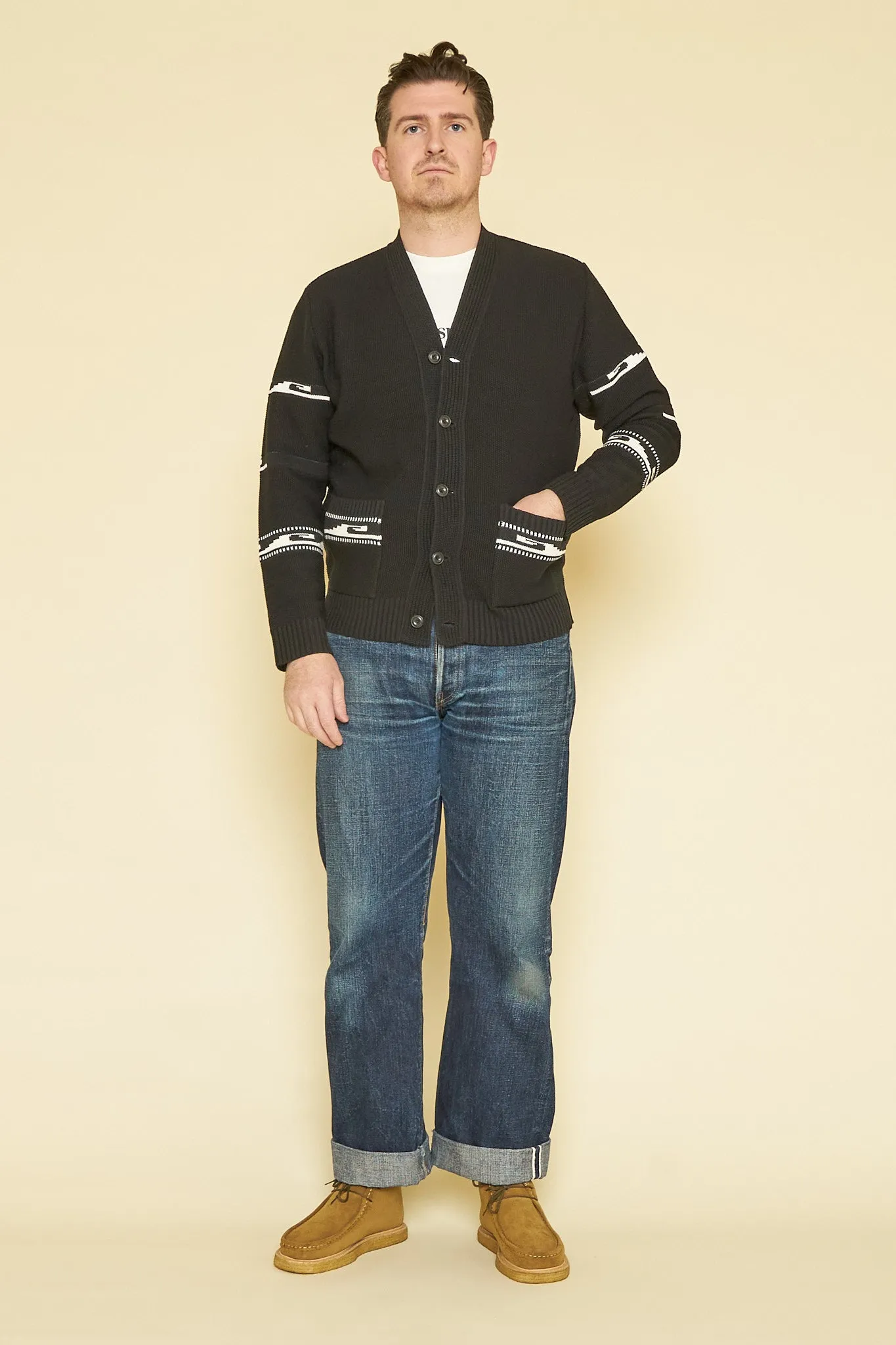 Rats Native Kanoko Cardigan - Black