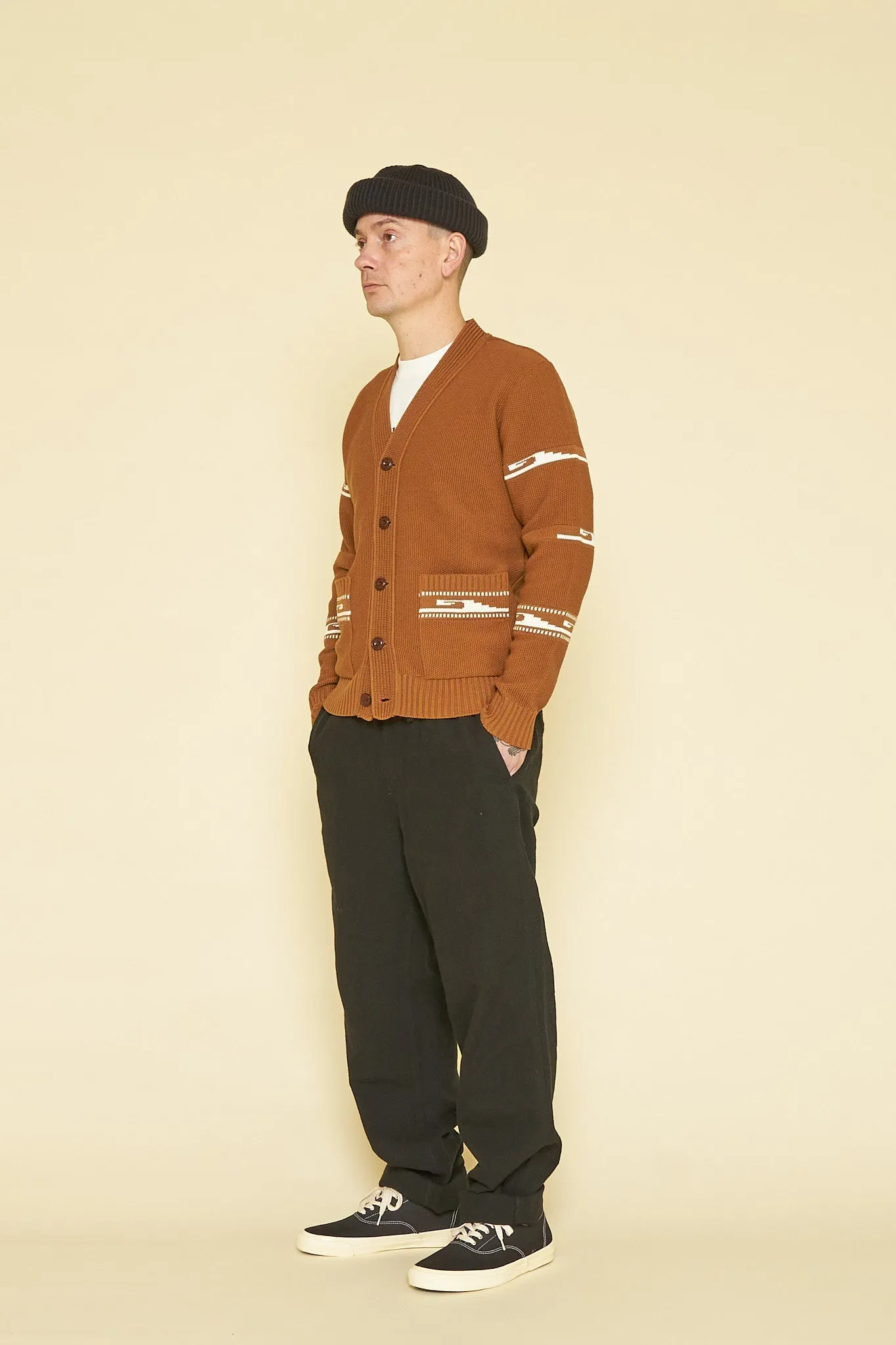 Rats Native Kanoko Cardigan - Brown