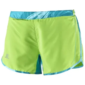 Salomon Womens Agile Green Blue Short