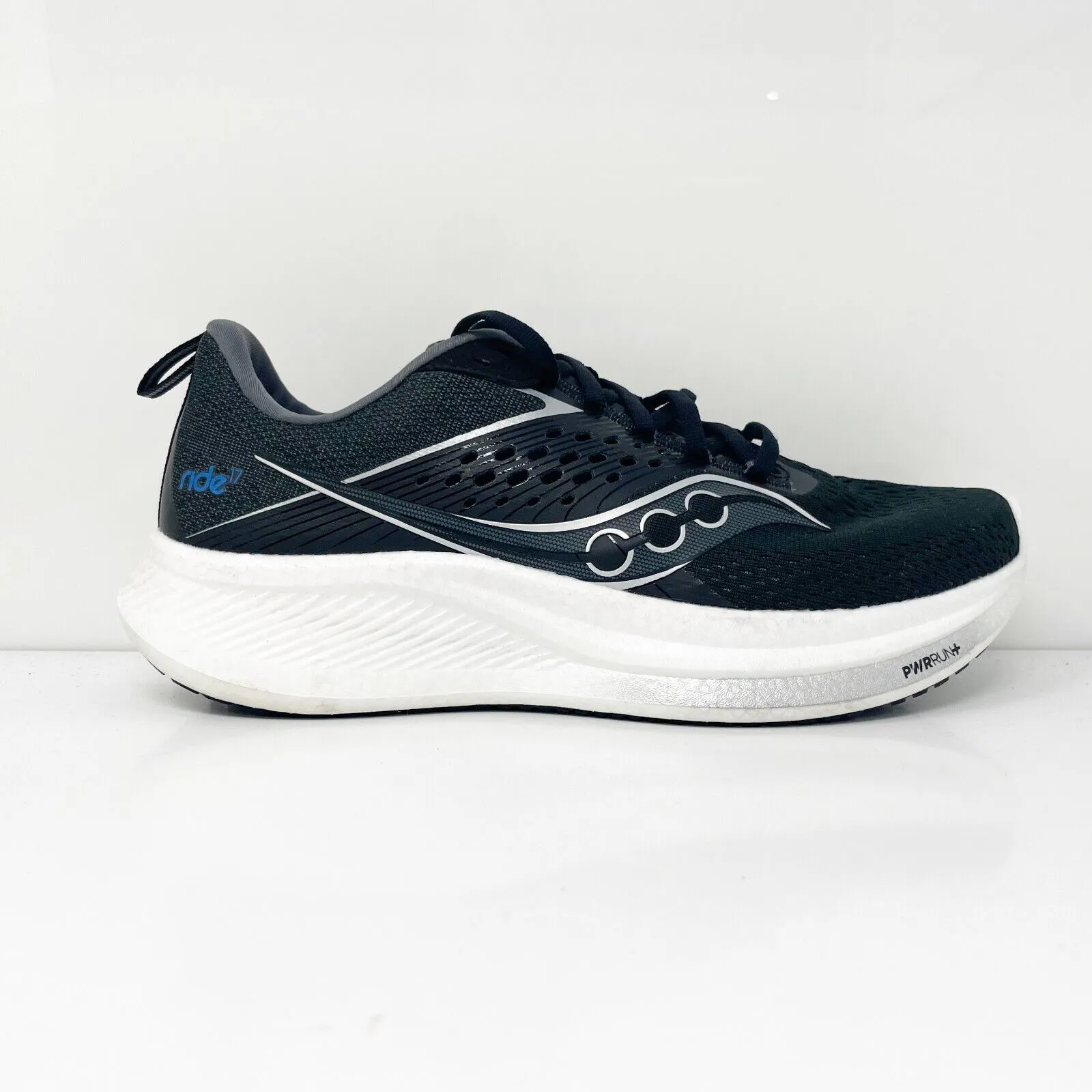 Saucony Womens Ride 17 S10925-100 Black Running Shoes Sneakers Size 9.5 W