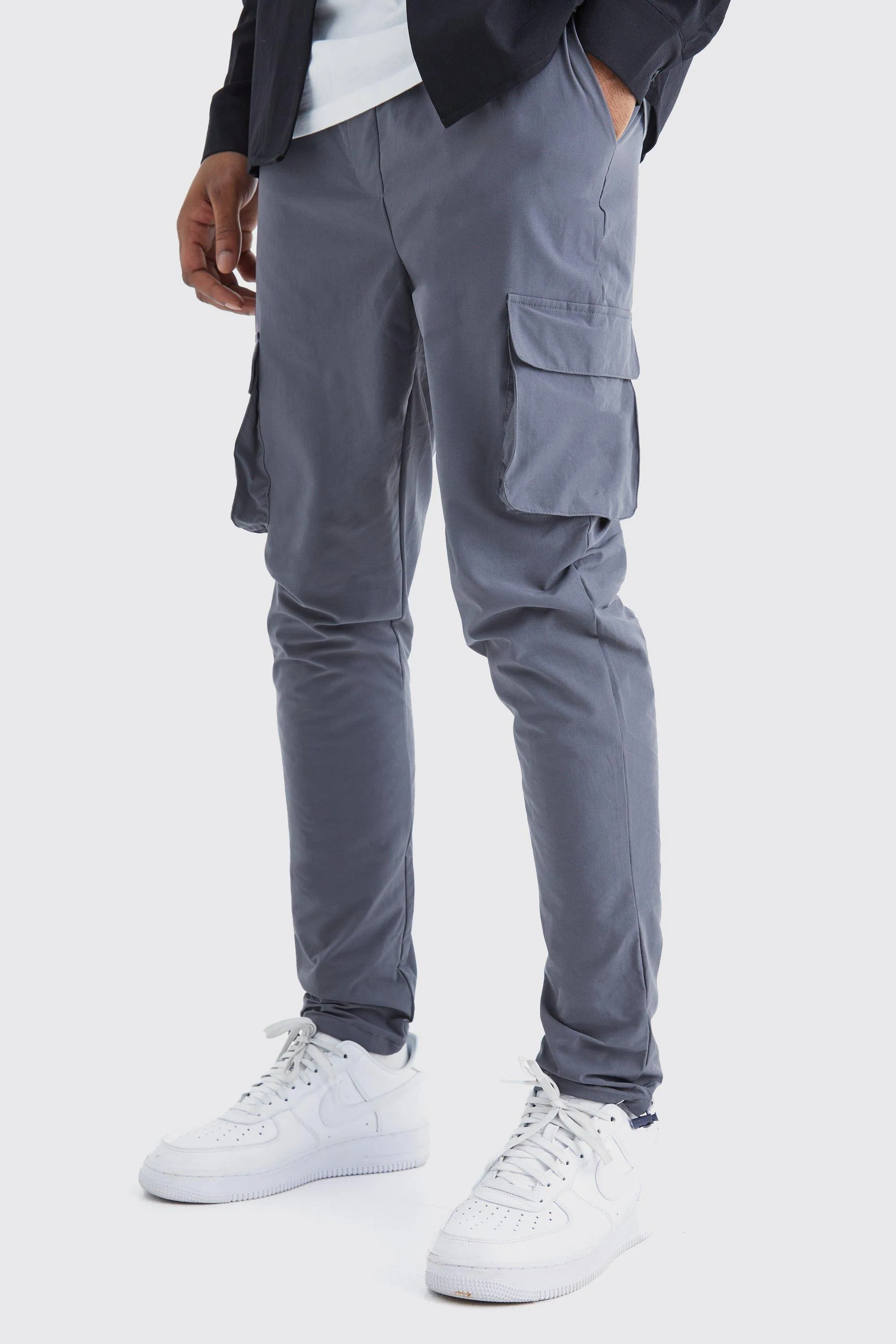 Tall Elasticated Skinny Technical Stretch Cargo Pants