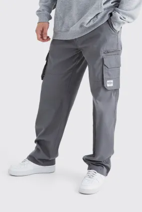 Tall Fixed Ripstop Cargo Zip Pants With Woven Tab