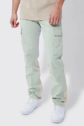 Tall Fixed Waist Cargo Gusset Straight Pants