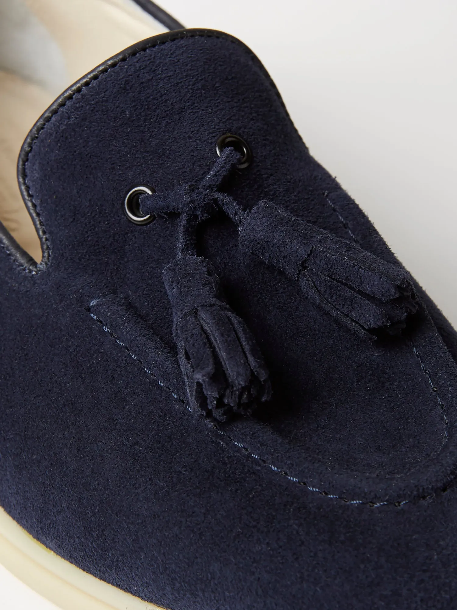 Tassel Loafers in Navy Suede