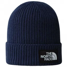 The North Face Logo Box Cuffed Beanie - Blue 