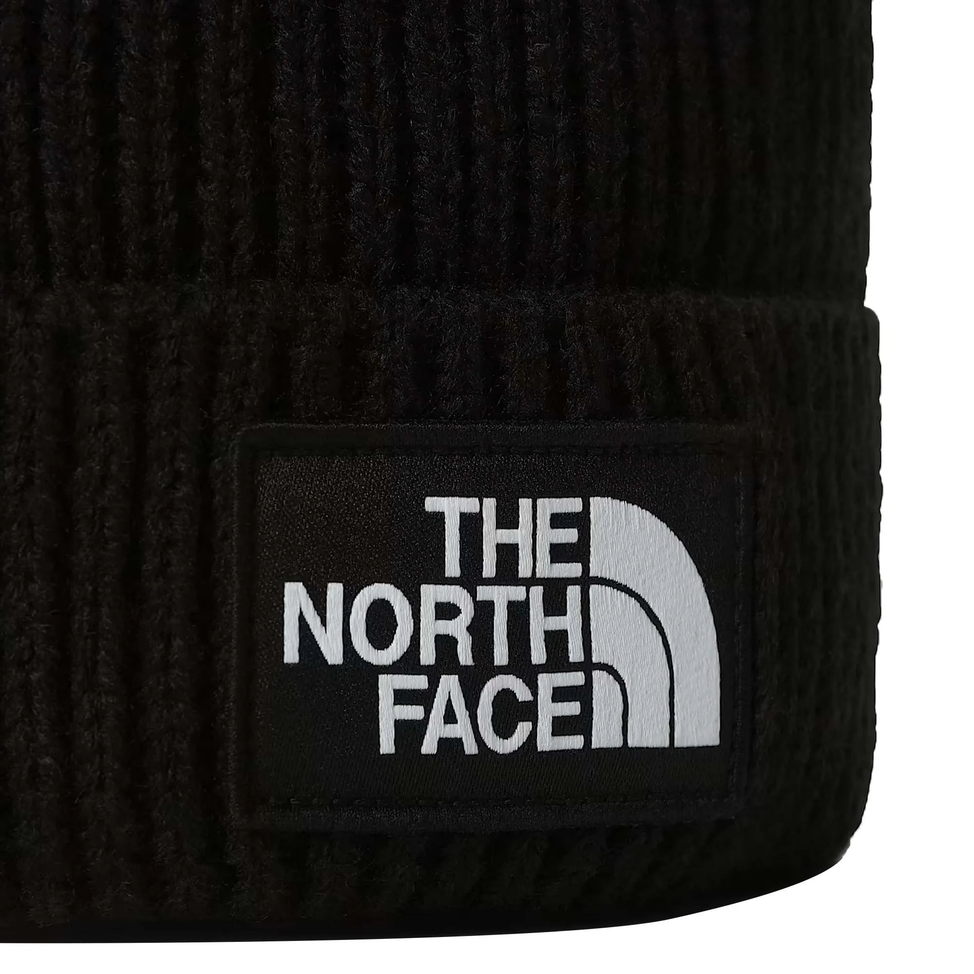 The North Face TNF Logo Box Cuffed Beanie - Black