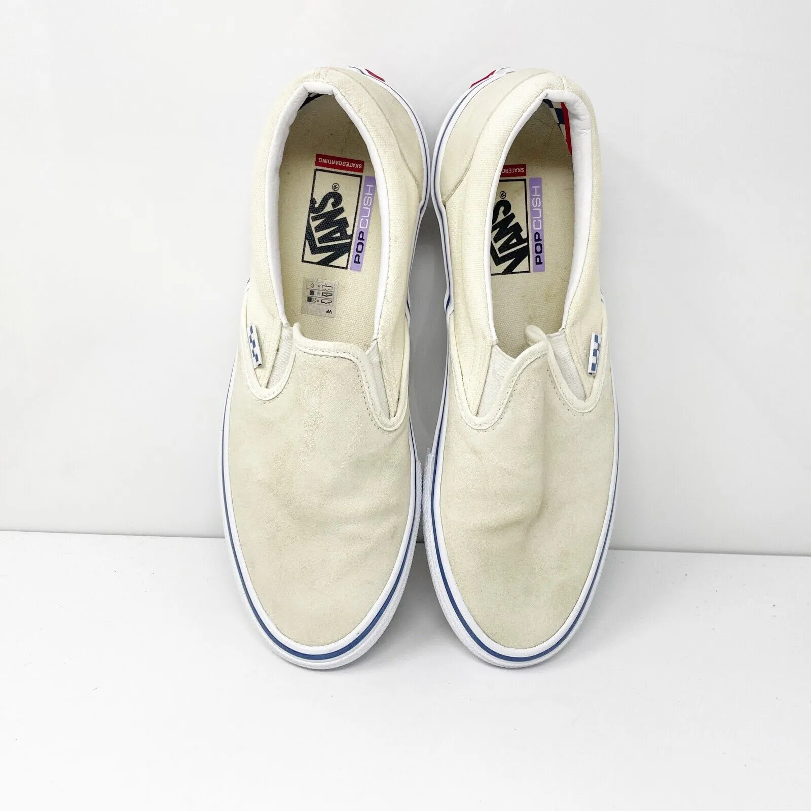 Vans Mens Classic 500714 Ivory Casual Shoes Sneakers Size 11