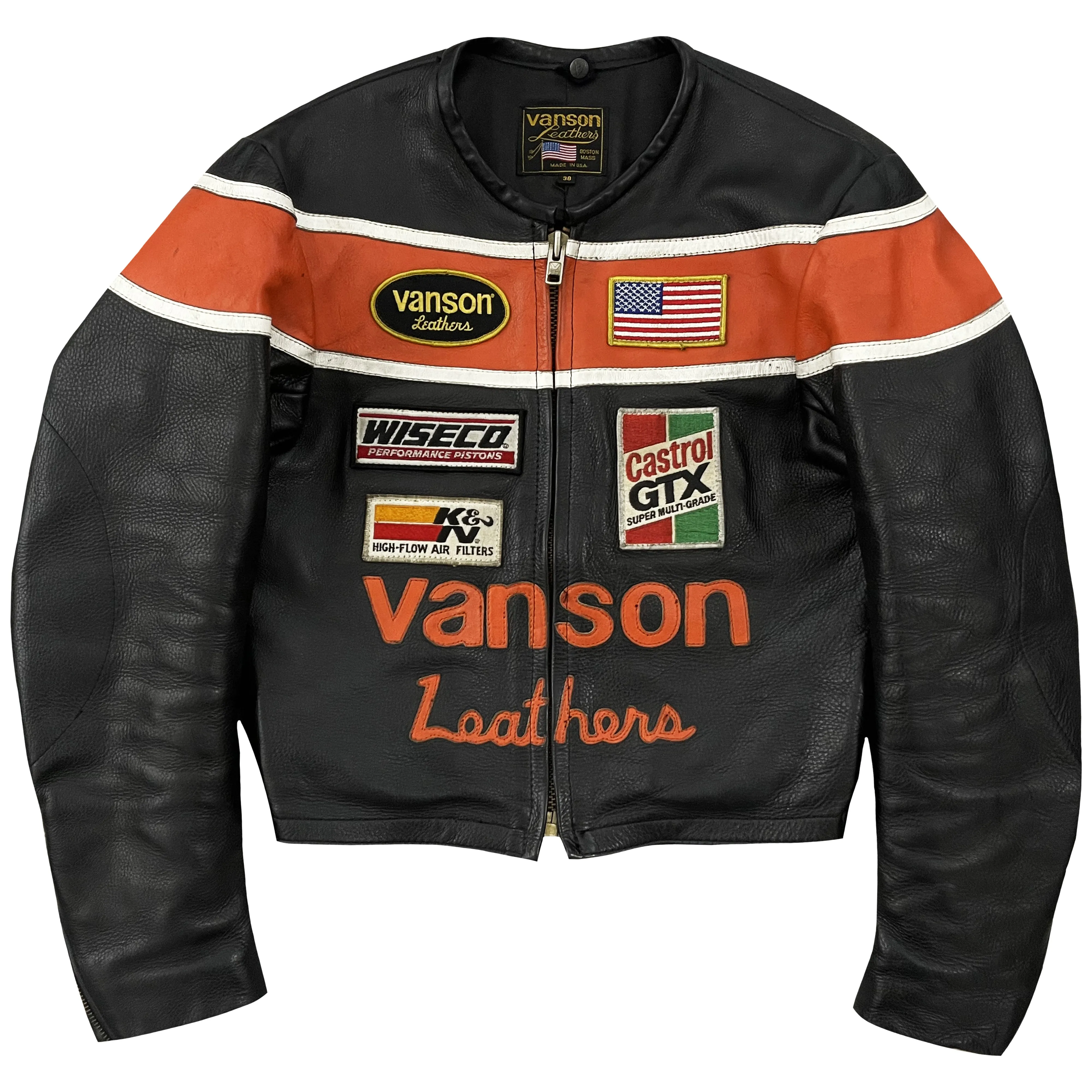 Vanson Leathers Motorcycle Racer Jacket - S