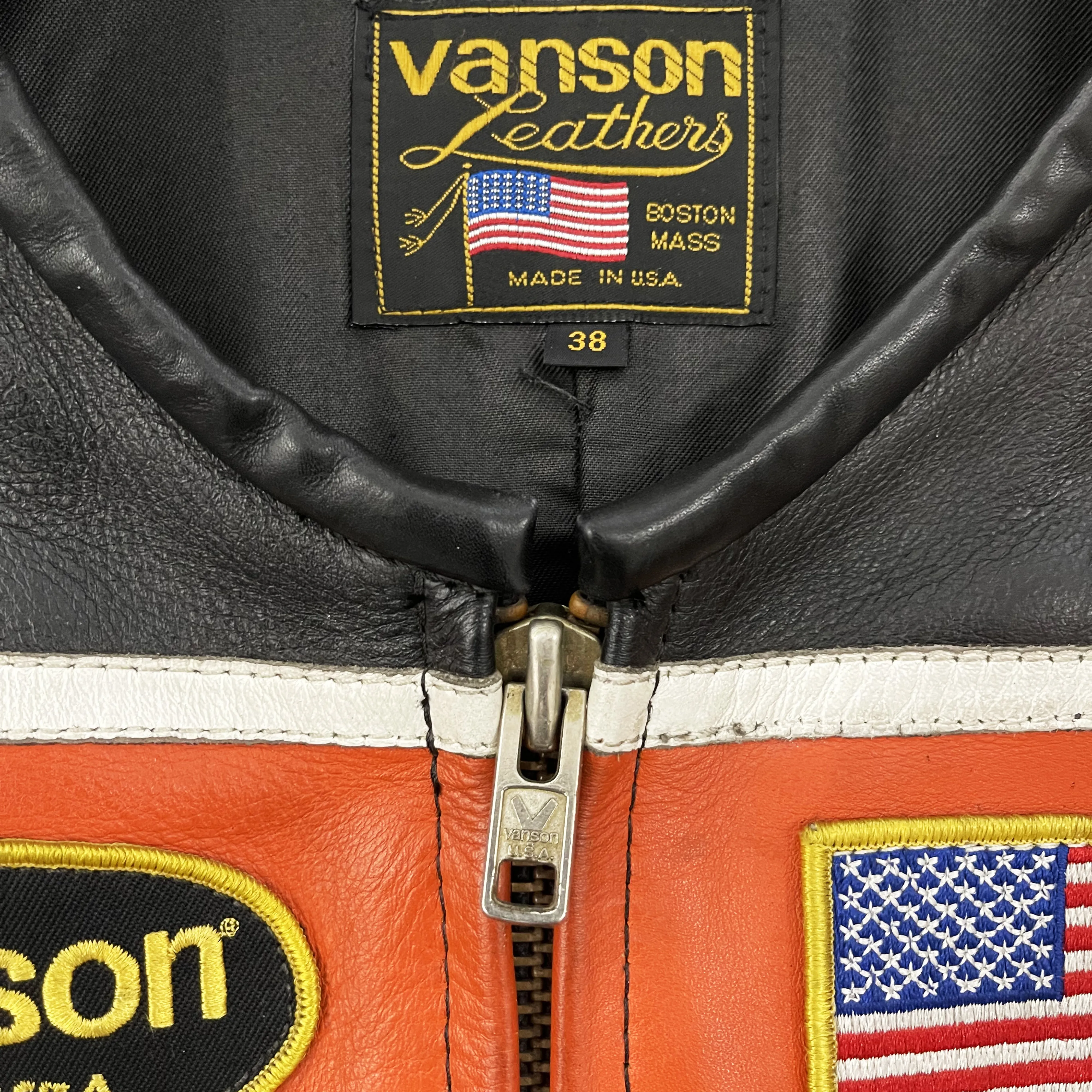 Vanson Leathers Motorcycle Racer Jacket - S