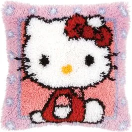 Vervaco Latch Hook Cushion Kit. Hello Kitty.