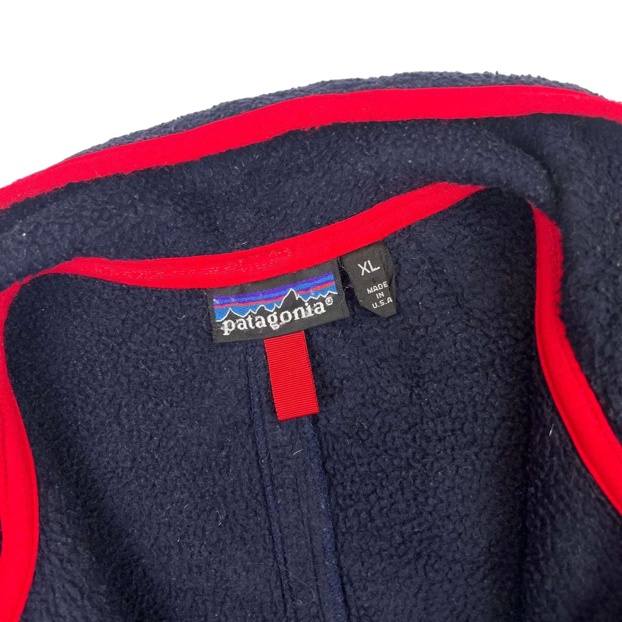 Vintage 80's Patagonia Full Zip Fleece Navy