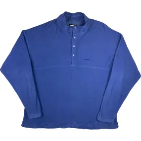 Vintage 90's Patagonia Quarter Button Up Fleece Pullover Blue