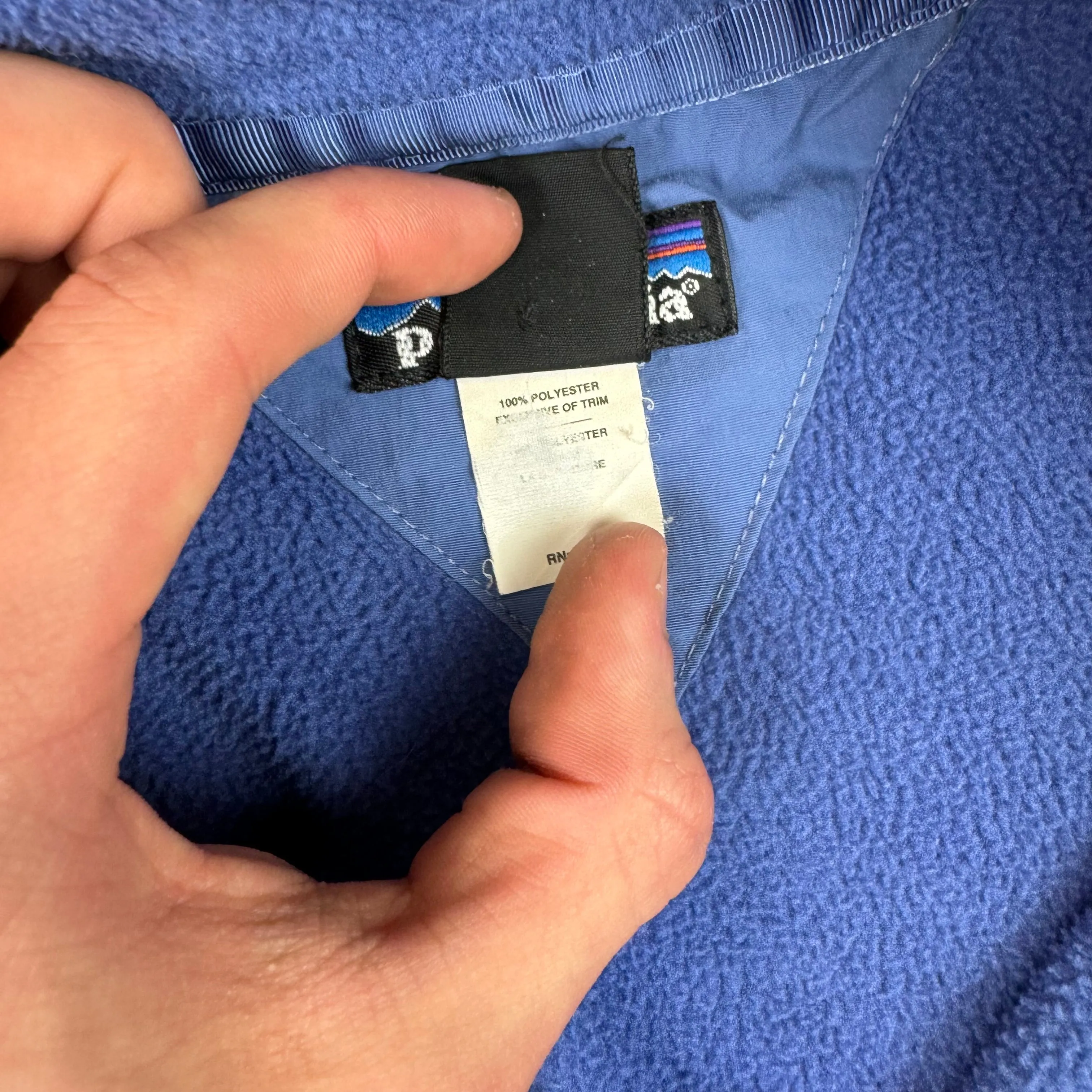 Vintage 90's Patagonia Quarter Button Up Fleece Pullover Blue