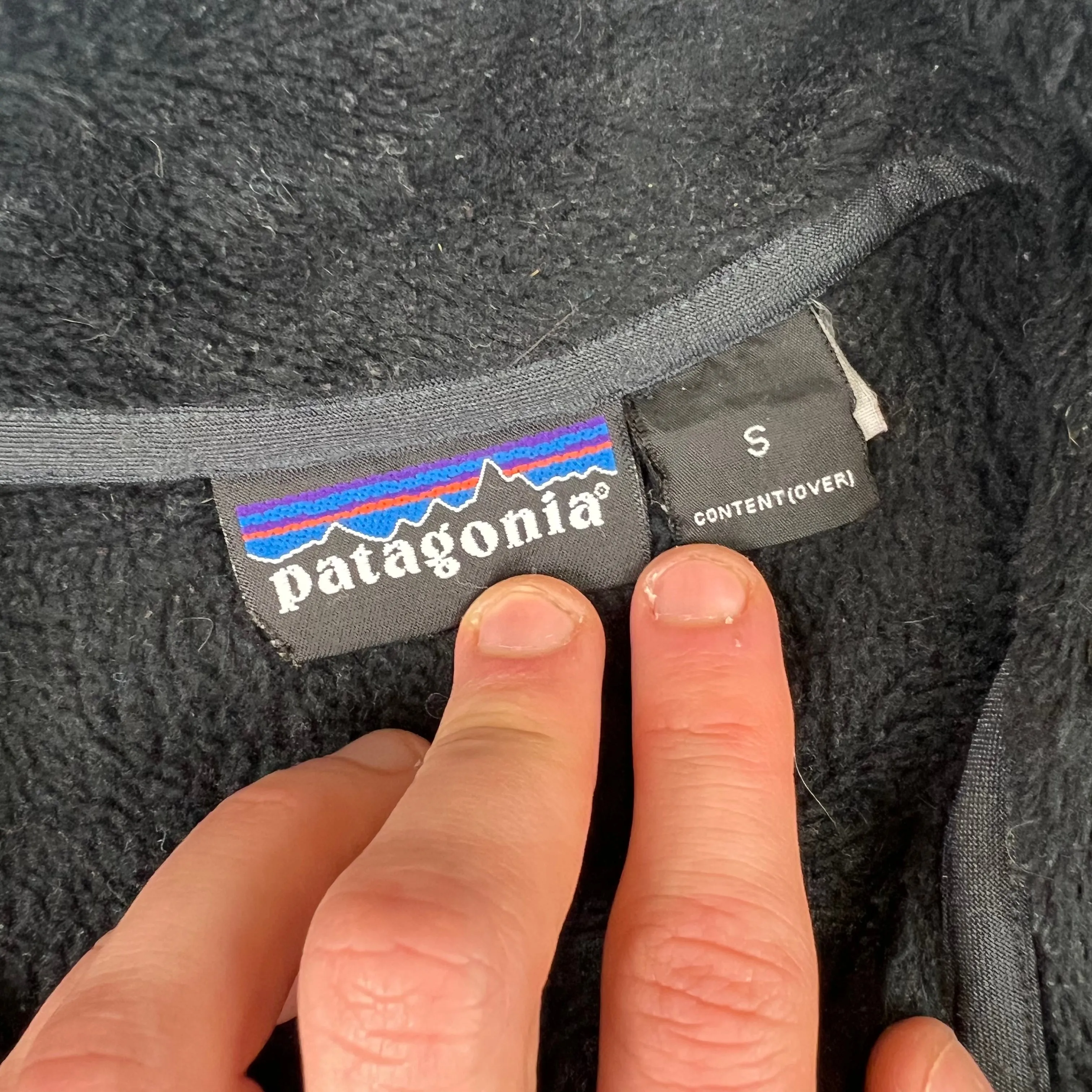 Vintage 90's Patagonia R2 Regulator Full-Zip Fleece Jacket Black Rare