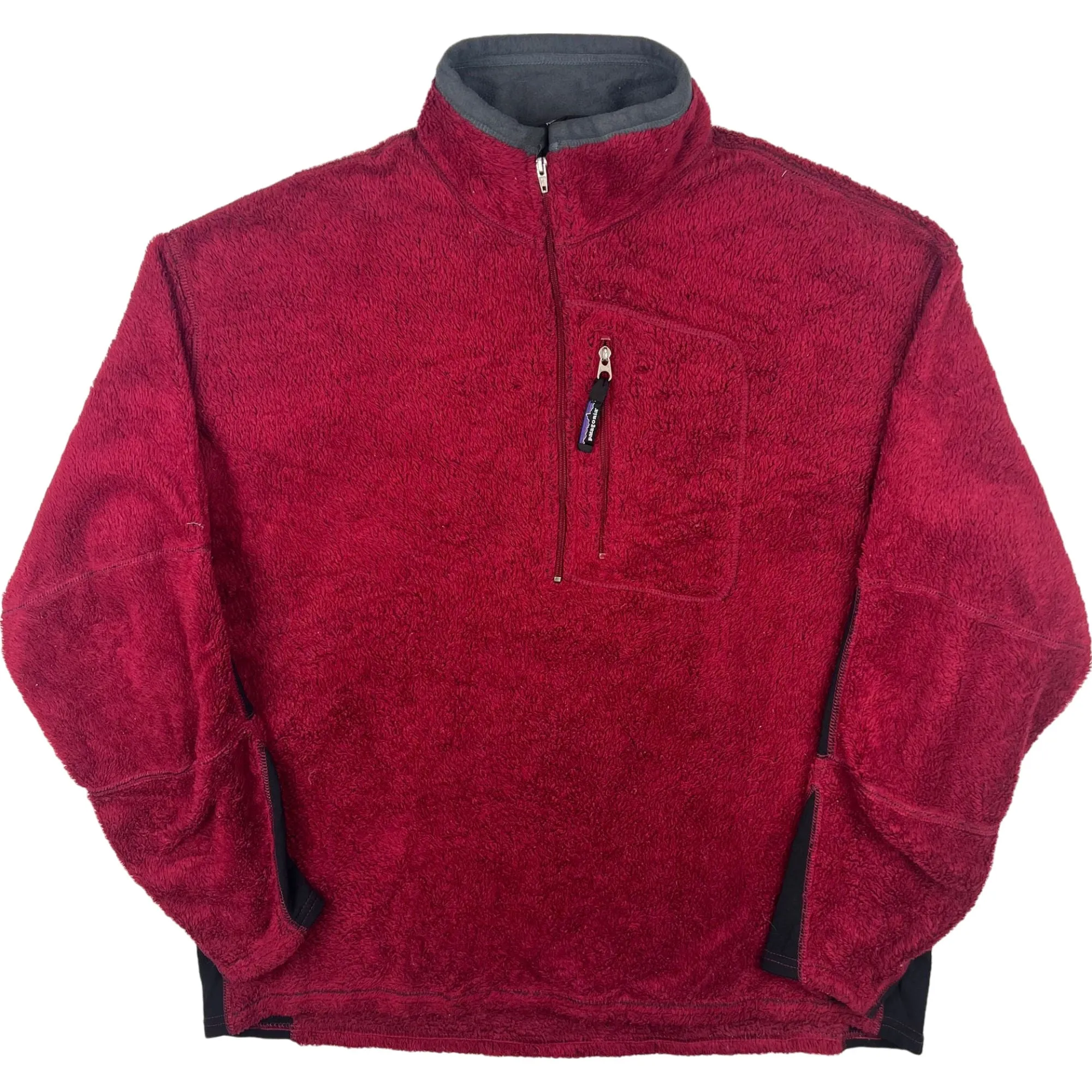 Vintage 90's Patagonia Regulator Polartec Fleece Quarter-Zip Red Rare