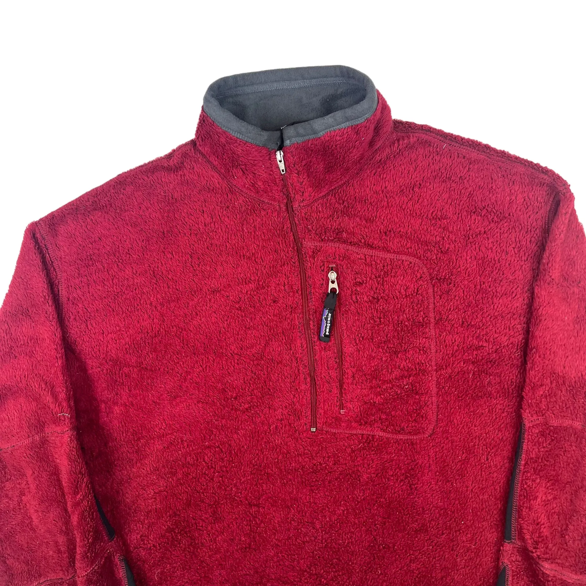 Vintage 90's Patagonia Regulator Polartec Fleece Quarter-Zip Red Rare