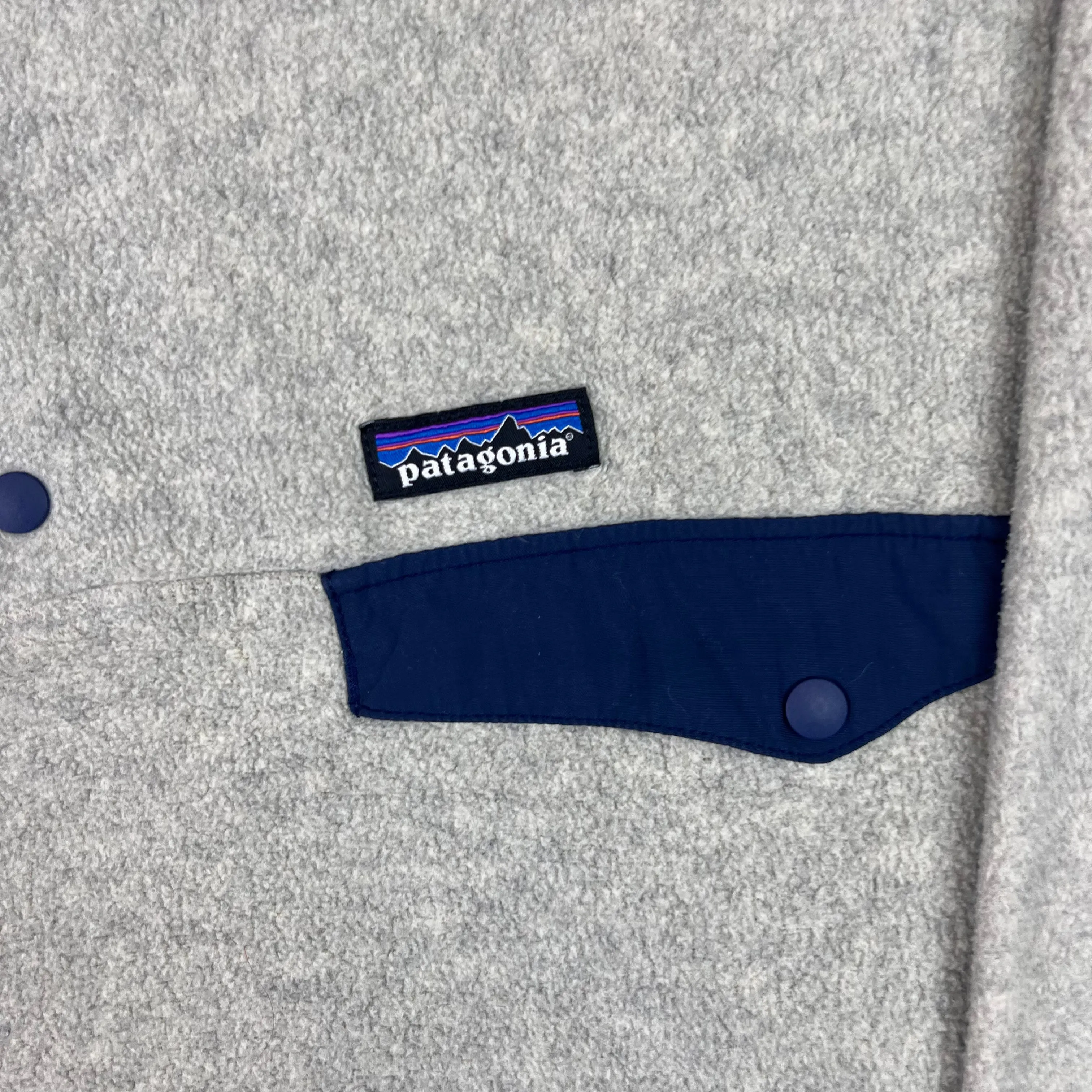 Vintage 90's Patagonia Synchilla Snap-T Pullover Fleece Grey