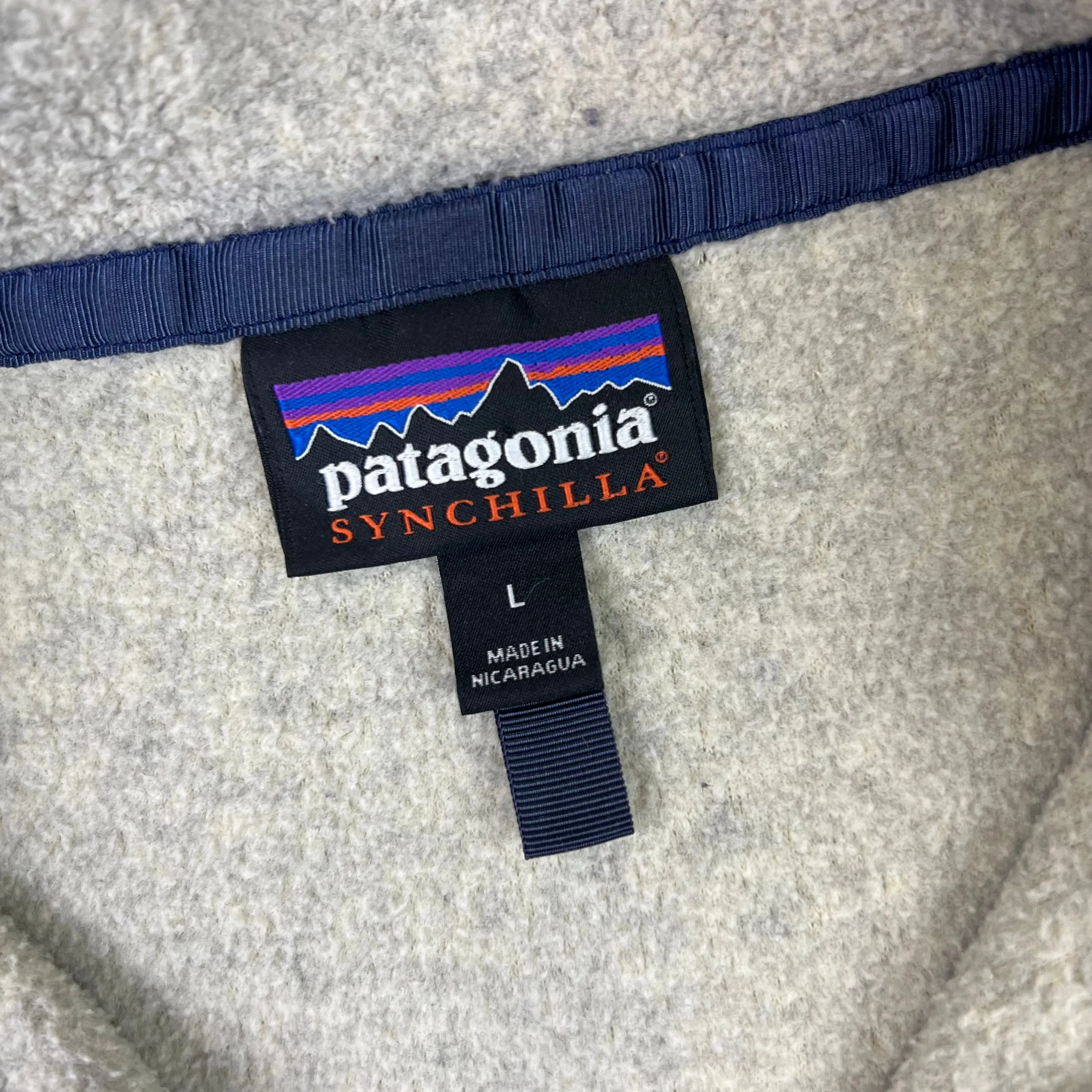 Vintage 90's Patagonia Synchilla Snap-T Pullover Fleece Grey