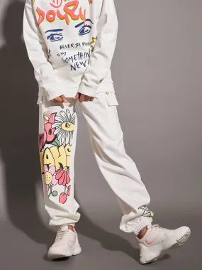 Women Off-White COOL PLANS Printed Joggers