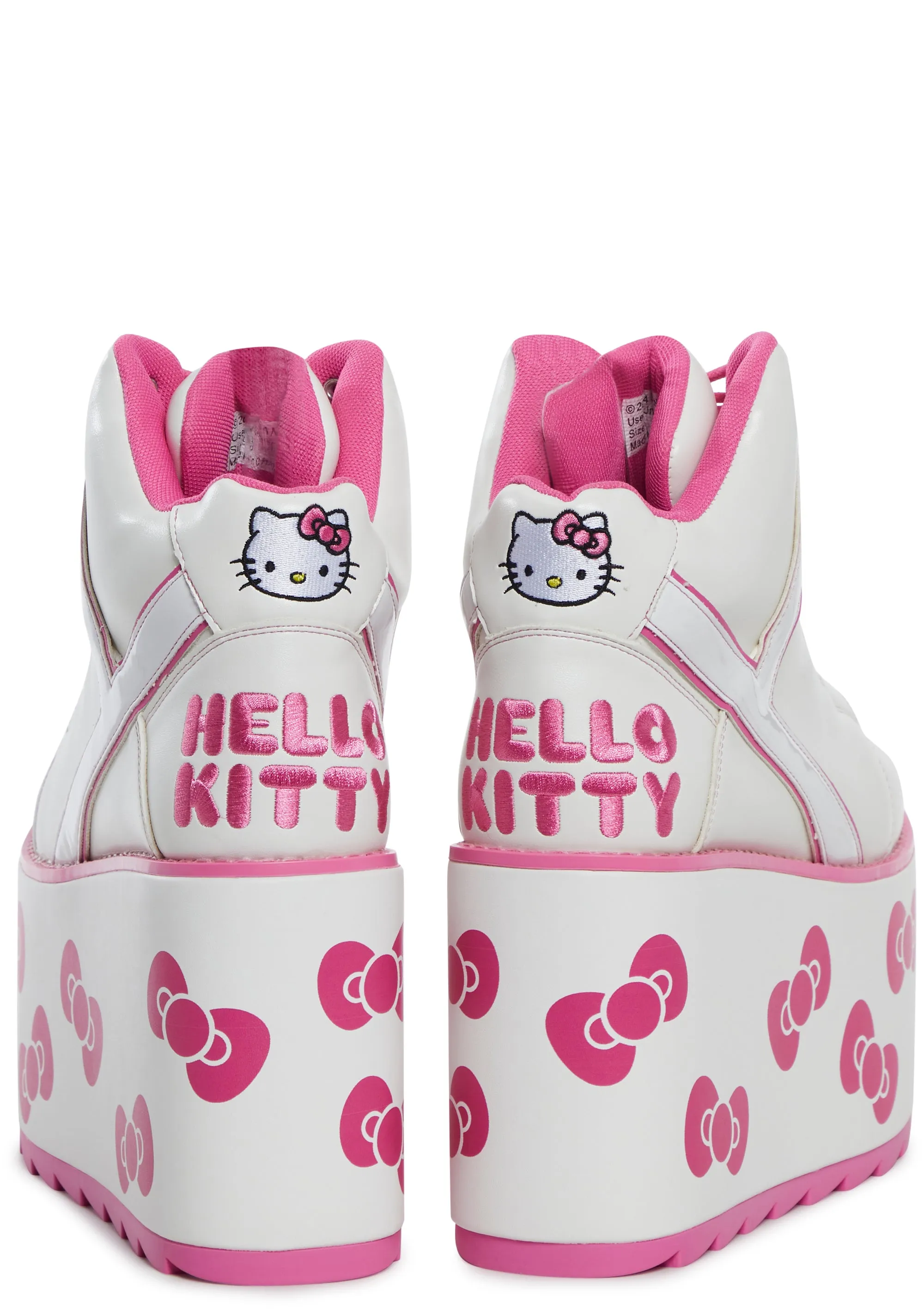 X Sanrio Qozmo Hello Kitty Platform Sneakers - White-