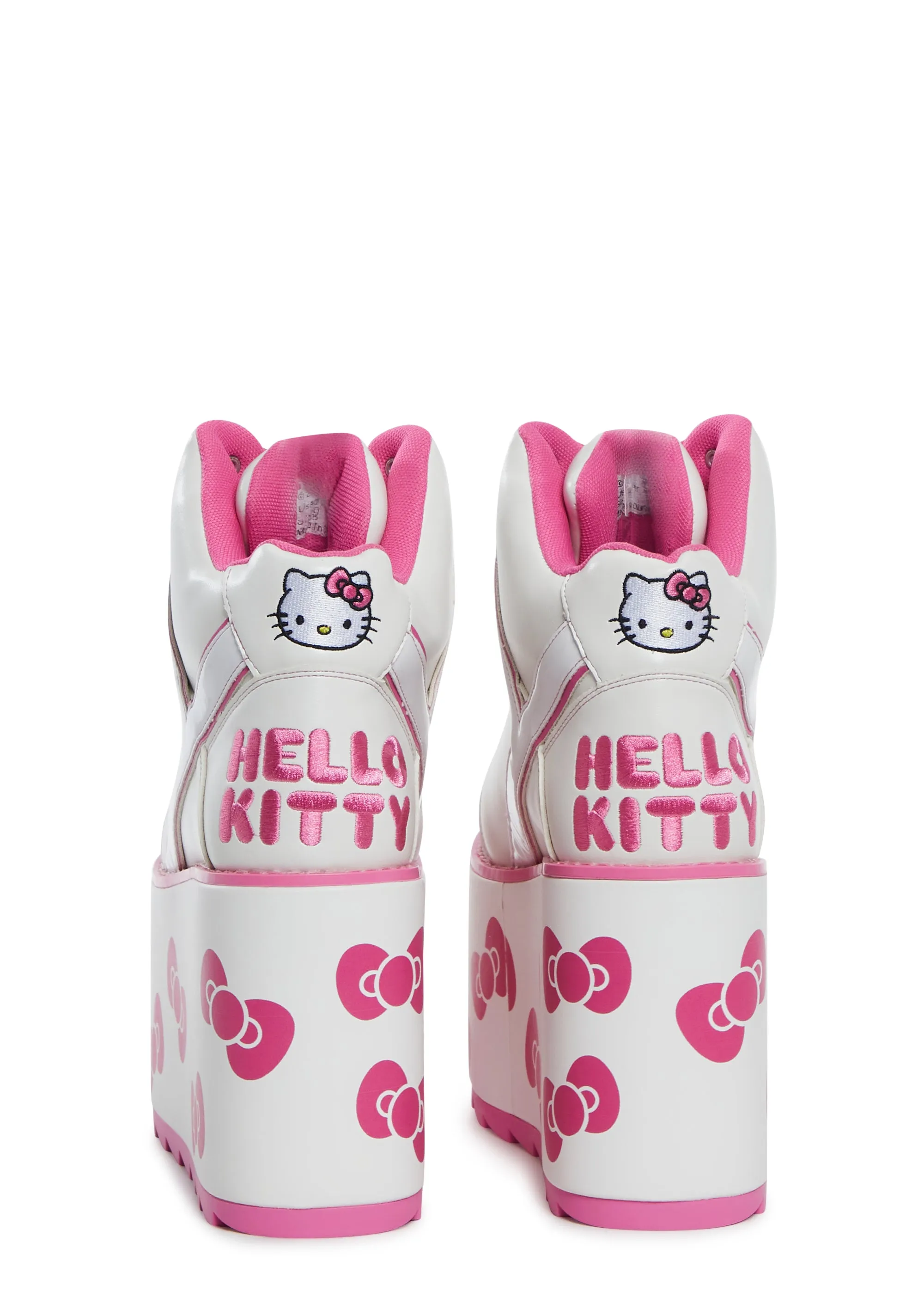 X Sanrio Qozmo Hello Kitty Platform Sneakers - White-