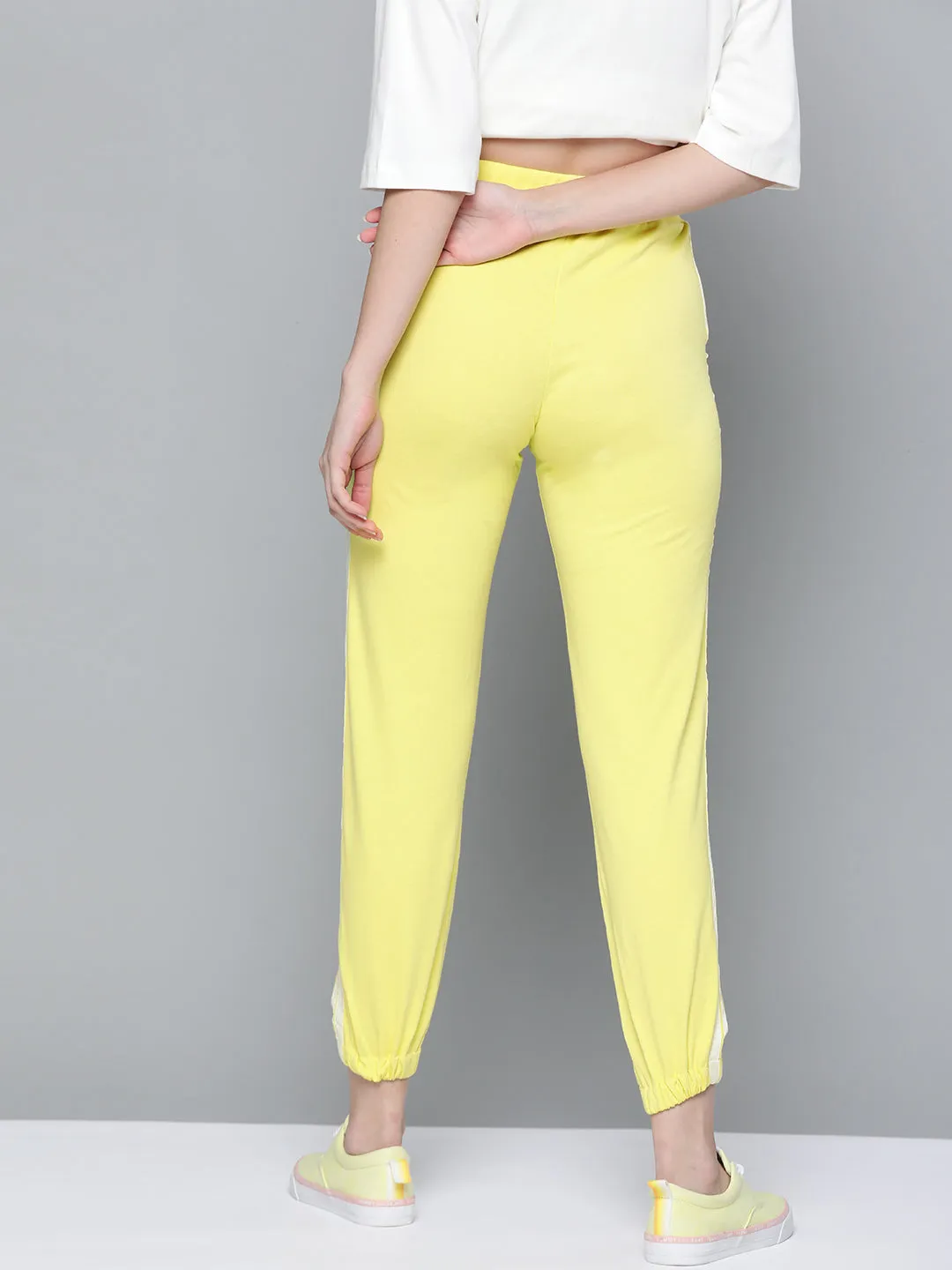 Yellow Double Side Tape Joggers